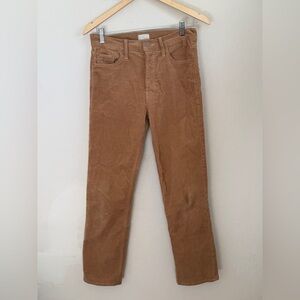 Mother Tomcat Ankle Pants Tan Brown Straight Leg Casual Chic Modern Neutral 27